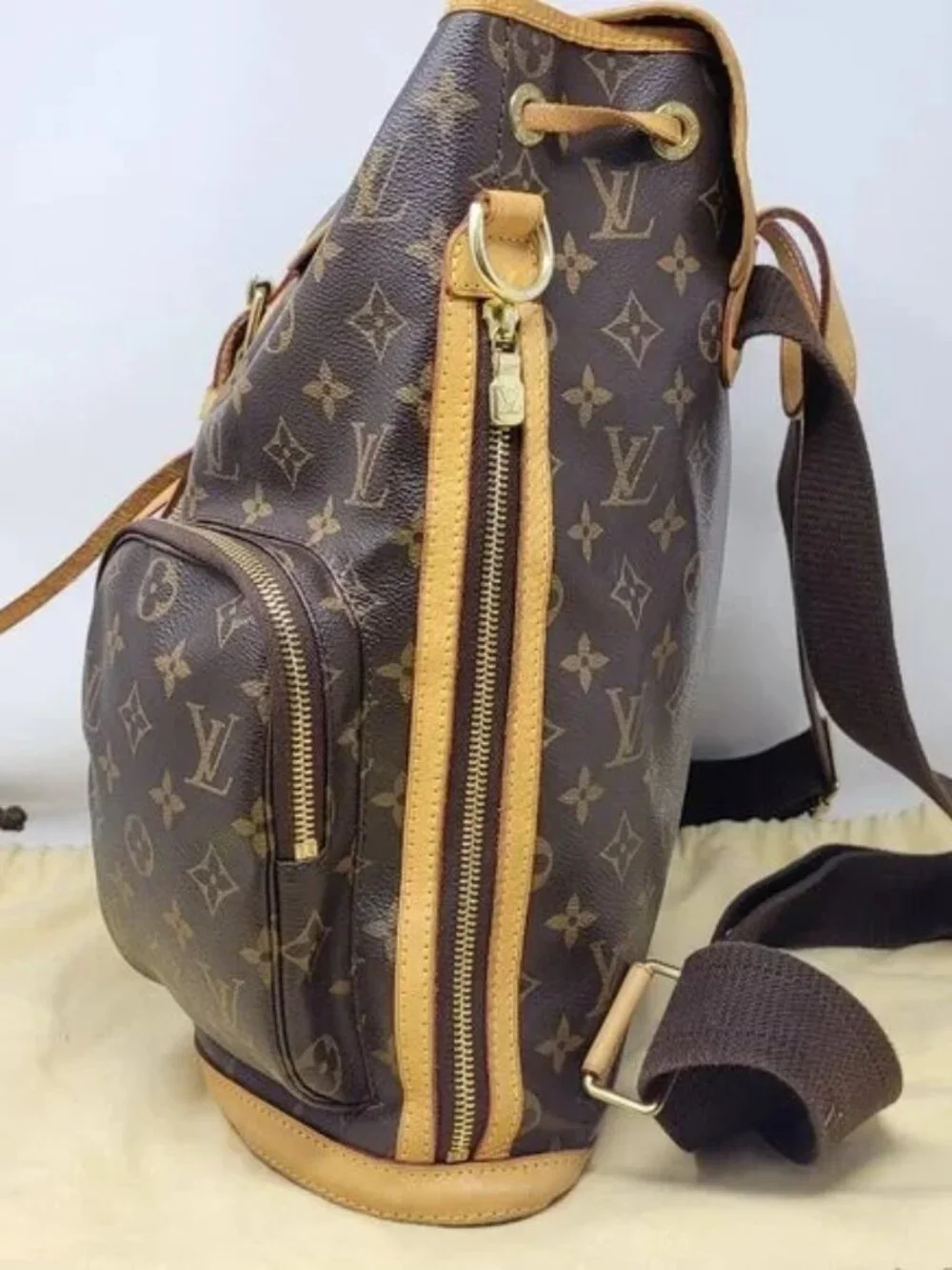 LOUIS VUITTON Monogram Canvas Backpack Sac Ad Bosp